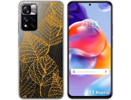 Carcasa para Xiaomi Redmi Note 11 Pro+ Plus 5G TUMUNDOSMARTPHONE Dibujos Transparente Hojas Multicolor