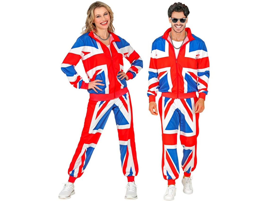 Disfraz de Chándal Party Fashion UK neón para adulto