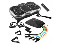 Pack Plataforma Vibratoria Con Altavoz, Mando A Distancia Y Bandas De Resistencia Con Guía De Ejercicios Innovagoods