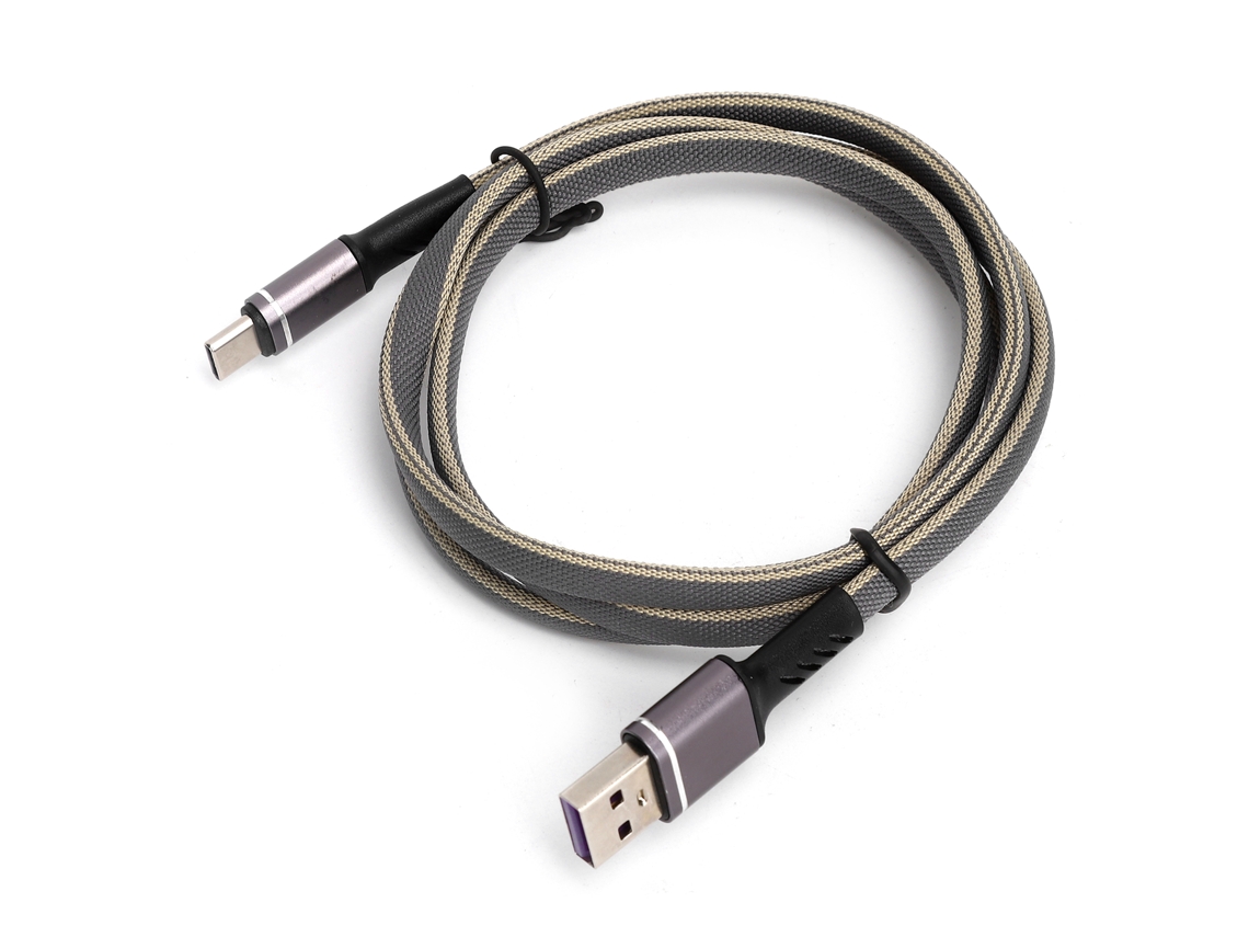 Cable De Datos (carga Rápida 5a, Compatible Con Múltiples Dispositivos) Cable De Carga Móvil Para Coche De 1m Trenzado De Denim