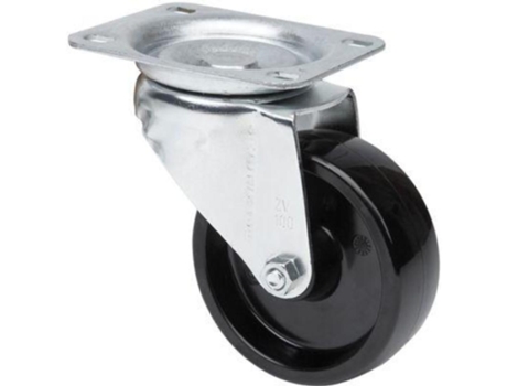 Rueda giratora placa 10zv100-ttb resina negra eje bolas ALEX