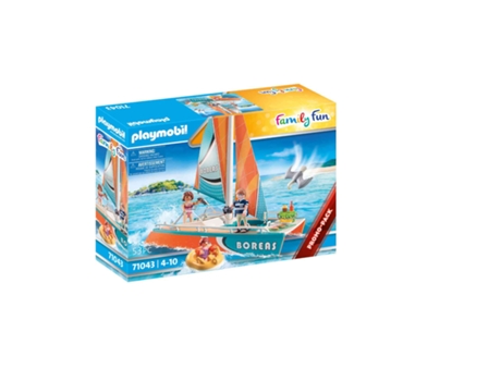 PLAYMOBIL Family Fun Catamaran (Edad Mínima Recomendada: 4 años - 53 Piezas)