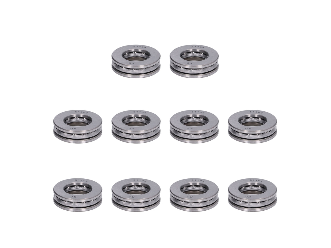 Kit De Desmontaje De 10 Rodamientos De Bolas Metálicos De Empuje Miniatura De Alta Precisión 51104