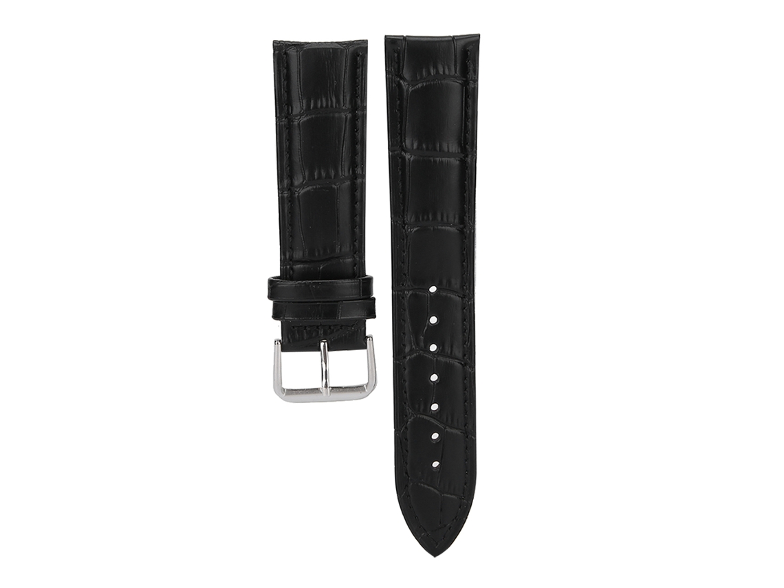 Correa de reloj unisex ajustable, correa de repuesto de calidad, 22 mm, negra