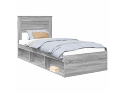 Maison Exclusive - Estructura De Cama Con Cabecera Gris Sonoma 90 X 190 Cm