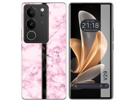 Funda Diseño Mármol para Vivo V29 5G TUMUNDOSMARTPHONE Silicona Multicolor