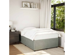 Estructura De Cama Sin Colchón Terciopelo Gris Claro 120x200 Cm