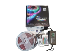Tira de luz LED SZSMART BLUETOOTH 12V 5050 54 pabilo RGB Adaptador ir 24 teclas control remoto 10M