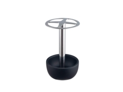 Soporte para cepillos de dientes de acero inoxidable LINJOU, organizador de baño, gran capacidad, negro.