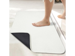 Alfombrilla De Baã±o Con Base De Goma Antideslizante, Absorbente Y De Secado Rã¡pido (blanca/50x80cm) Gertiz
