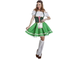 Disfraz de Mujer DISFRAZZES Tirolesa Verde (Talla: XS)