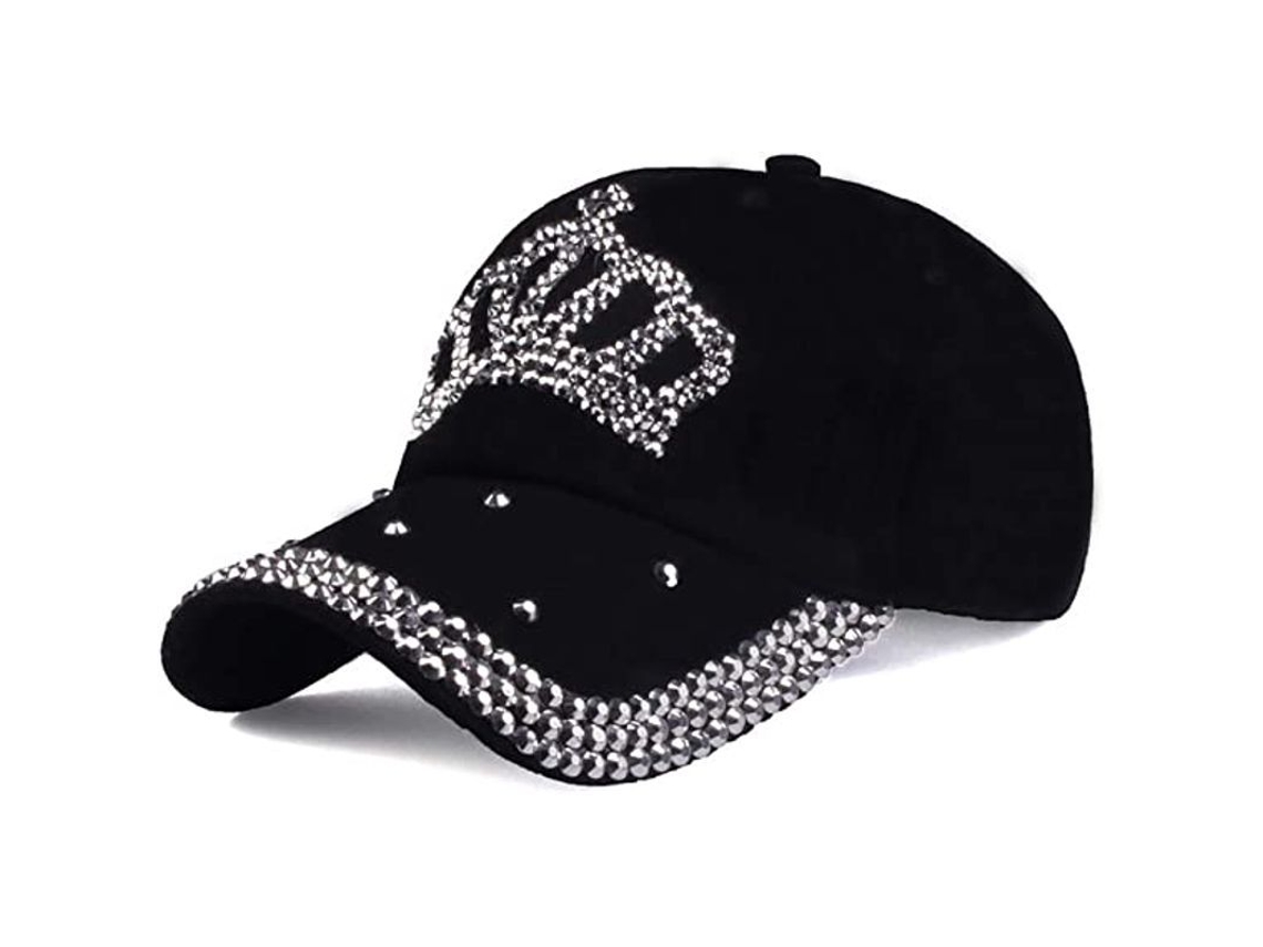Gorra De Béisbol Para Mujer Con Pedrería, Gorra Vaquera Ajustable, Protección Uv 50+