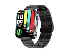 Reloj inteligente Bestvite con pantalla de 2.01 pulgadas, monitorización de ECG y múltiples funciones de salud (negro)