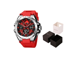 Reloj Deportivo Electrónico Luminoso E Impermeable Con Diseño De Calavera Para Hombre (rojo)
