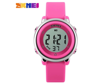 Reloj para niños Reloj de pulsera eléctrico LED de silicona con cronómetro de alarma para niñas pequeñas-Rojo rojo LUUCOZK