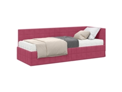 Maison Exclusive - Estructura De Cama Esquina Con Colchón 2 Pcs Verde Terciopelo