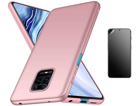 Kit Carcasa y Protector Xiaomi Note 9 Pro Ultimatte Turtleshell Rosa