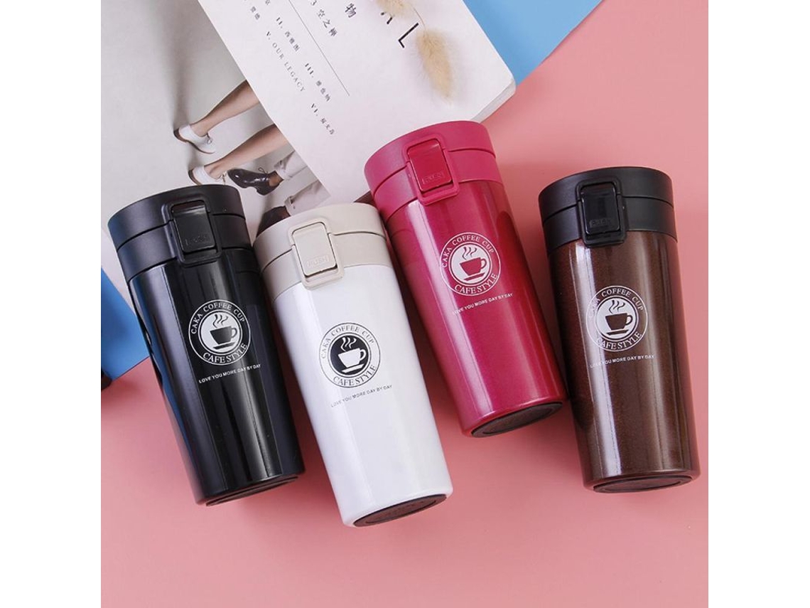 2026-taza Térmica De Viajes Aislamiento Acero Inoxidable 304 380ml Tapa Antiderrame 6h Caliente/fría Café