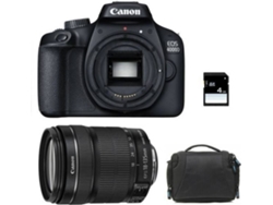 Kit Cámara Réflex CANON EOS 4000D + EF-S 18-135 mm F3.5-5.6 IS STM + Bolsa + 16 gb SD