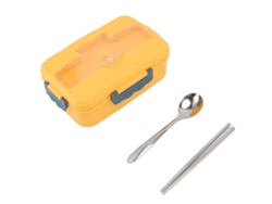Fiambrera Térmica Bento Con Cuchara Y Dispensador De Cerveza Para Adultos Y Niños (amarillo Vitalidad)