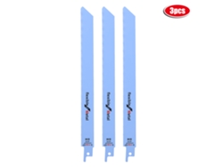 Kit de 3 hojas de sierra recíproca para metal (18 tpi)