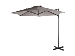 Sombrilla colgante gris con base de acero Well Home