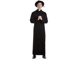 Disfraz de Hombre DISFRAZZES Cura Negro (Talla: S)