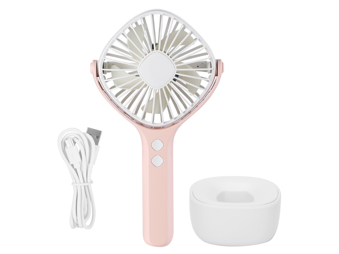 Mini USB portátil Vents con base rosa
