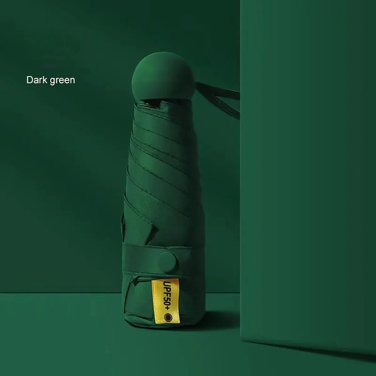 (verde, 6k) Paraguas Plegable, Ligero, Mini, Portátil, Protección Solar Para Exteriores.