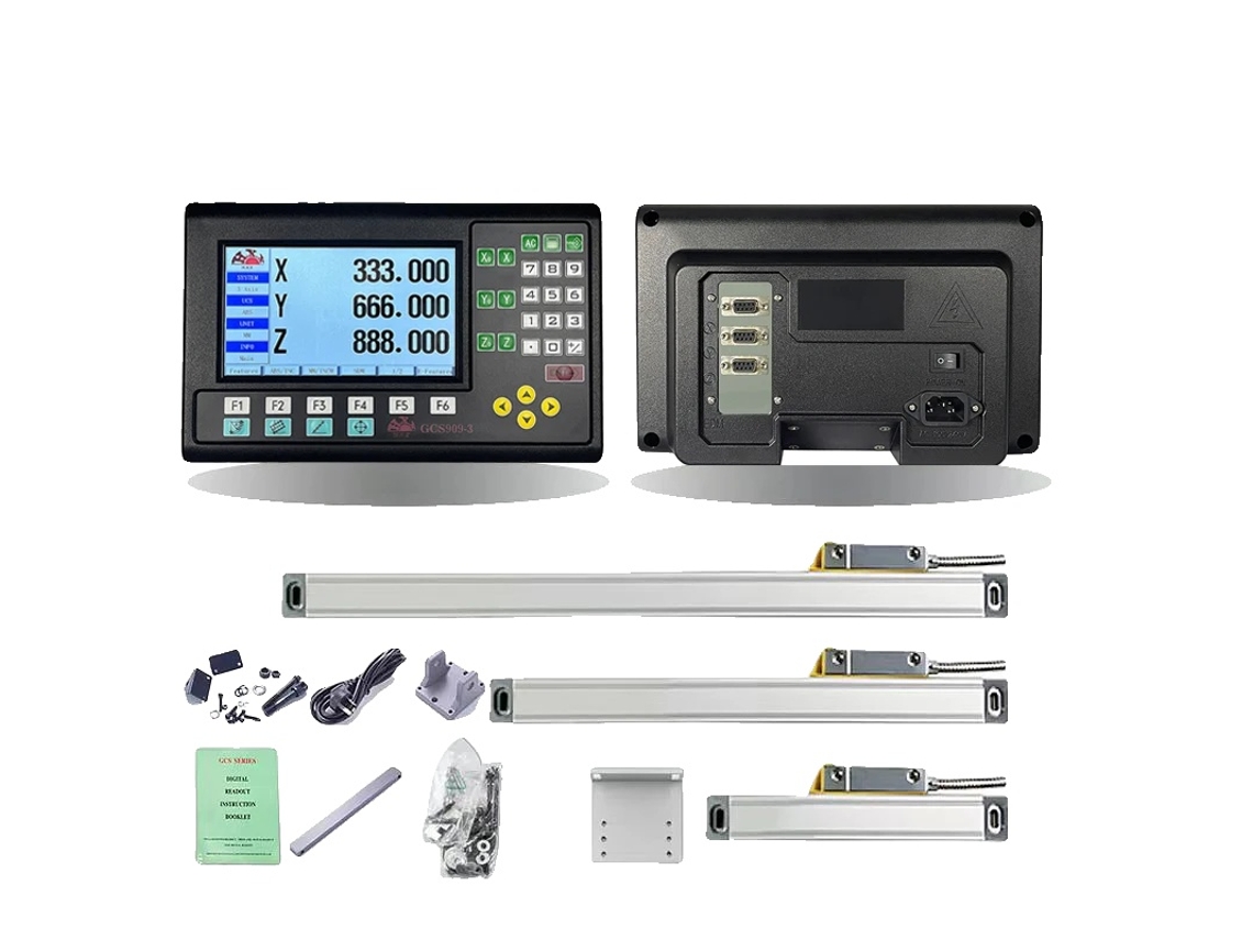 Sistema de lectura digital Dro, configuración de 2 o 3 ejes, escalas lineales precisas, kit OEM Gcs909 de 3 ejes