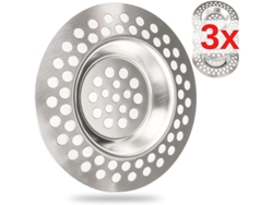 2026altiro-filtro De Desagüe, Juego De 3, Ø 70 Mm, Apto Para Desagües Con Un Diámetro Interior De 42 Mm, Sobresale 7 Mm De Profundidad.