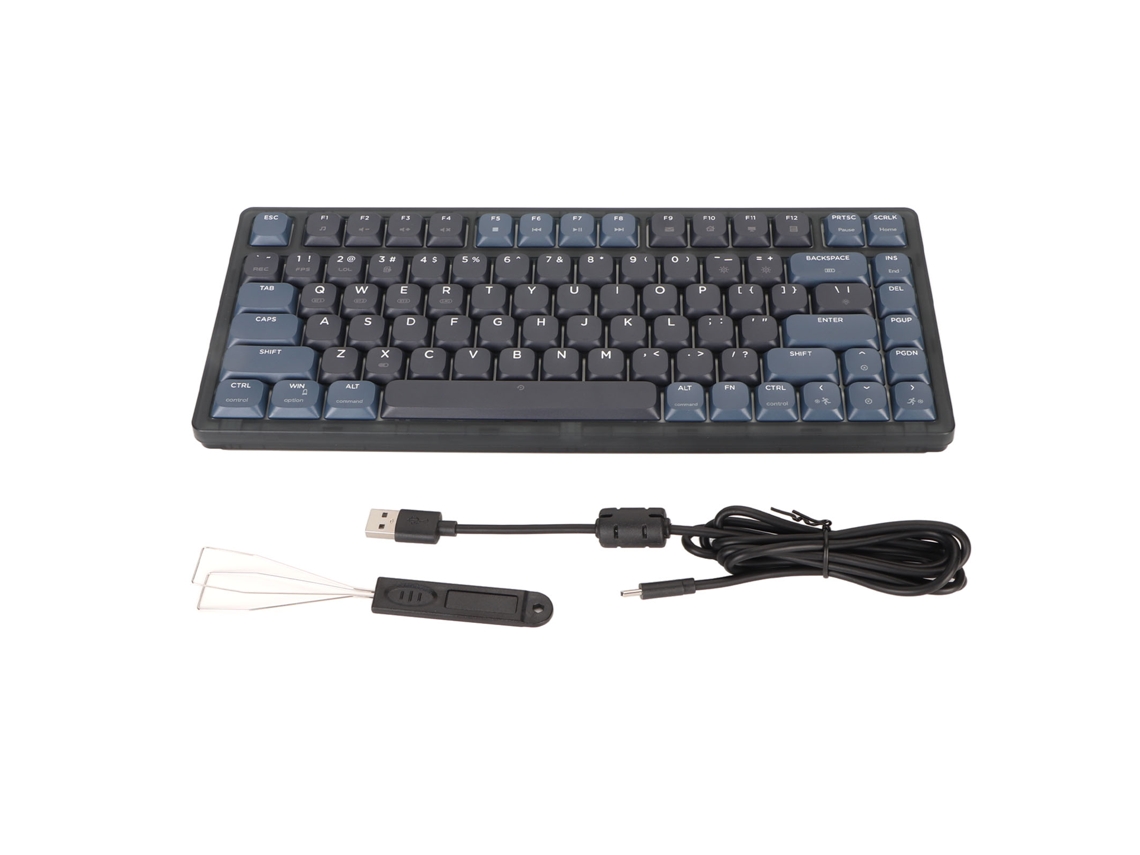 Teclado mecánico Baoj-2026, interruptor azul bajo, 83 teclas, tres modos inalámbricos, 2.4G, Bluetooth 5.2, retroiluminación blanca, para juegos.