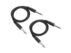 Cabo De Instrumento 6.35mm Para Guitarra Eléctrica Bajo Mandolina 1m/3.3ft Conectores Rectos