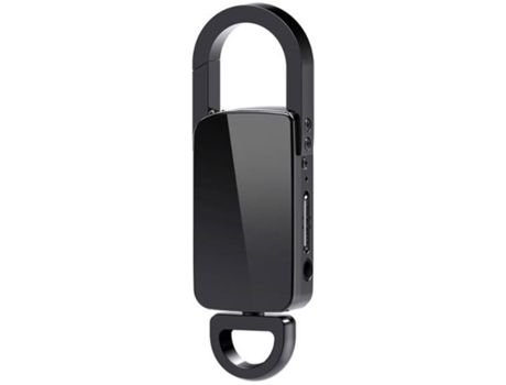 Llavero Grabadora de audio Habilite la grabación de la unidad flash USB con reproductor de MP3 de 128 Gb Negro