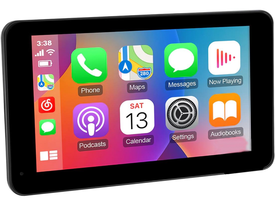 Pantalla para Coche KLACK Universal de 7 Inalámbrica con Carplay, Android Auto, MirrorLink, Bluetooth, USB, Tarjeta y Transmisor FM - Reproductor Multimedia Portátil