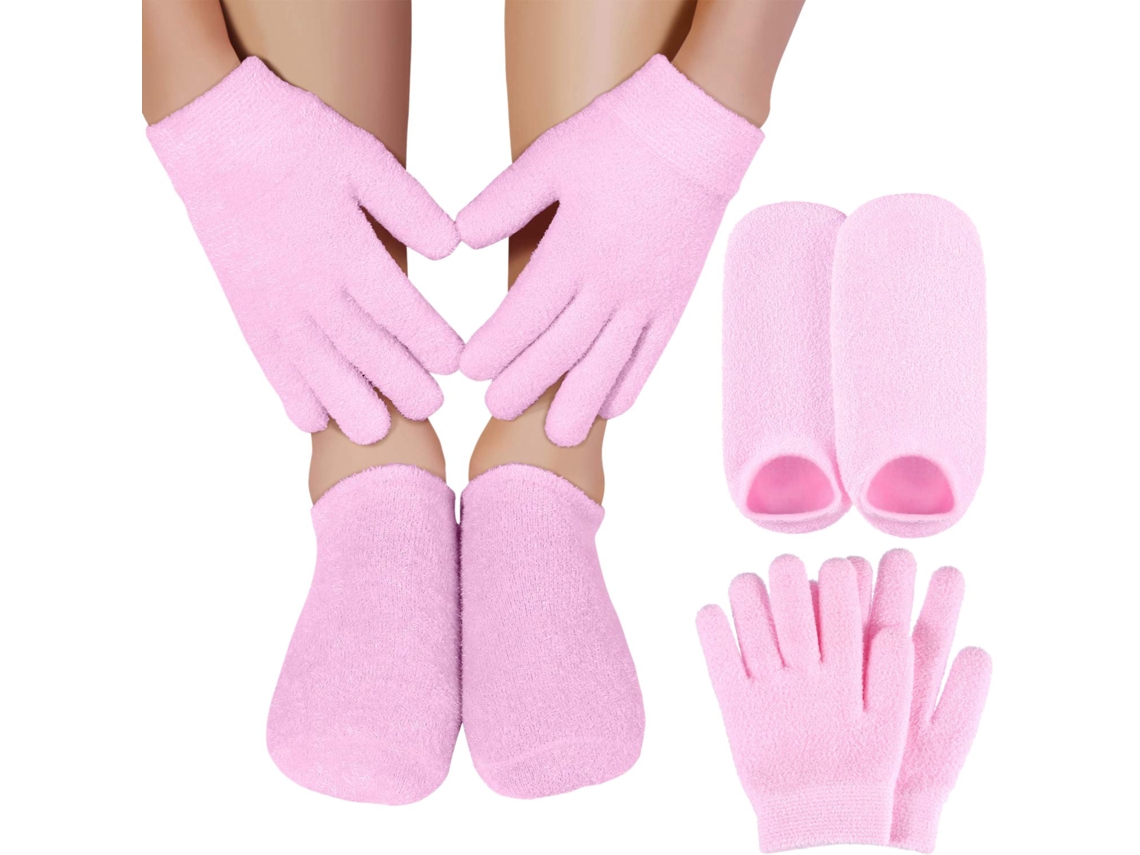 Juego De Guantes De Gel Hidratante Para Manos Y Pies, Cuidado Blanqueador, Tratamiento De Spa De Belleza.