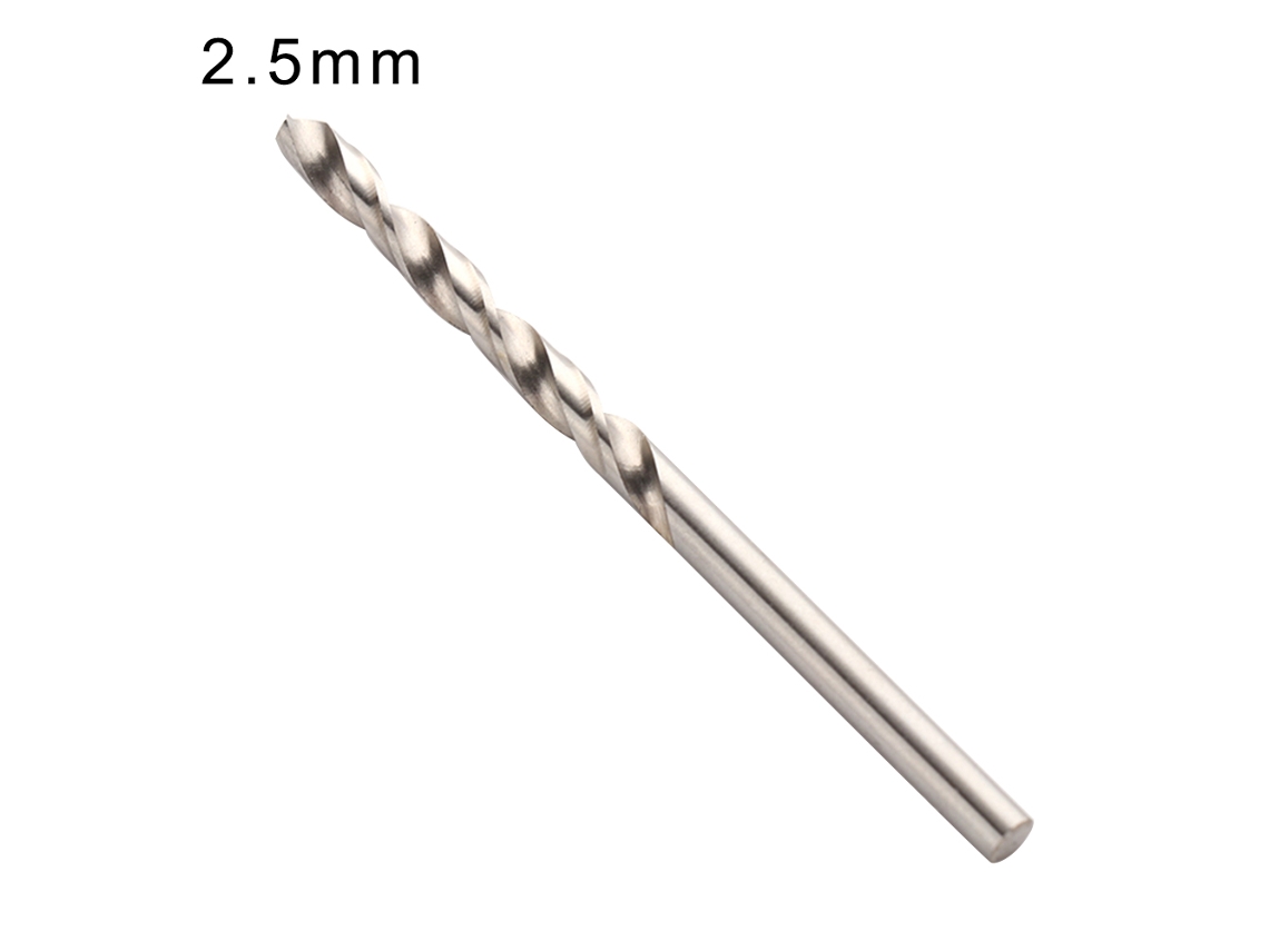 Broca Helicoidal De Acero De Alta Velocidad De 2,5 Mm, Resistente Al Desgaste, Para Carpintería Y Metalurgia.
