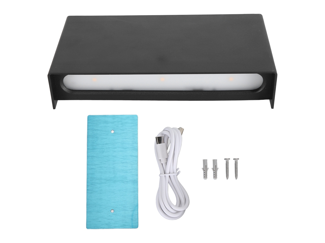 2026-lámpara De Pared Led Recargable De Regulable Magnética Con Iluminación Arriba/abajo Para Sala Pasillo Negro
