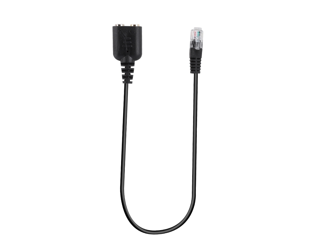 Cable para auriculares telefónicos que conecta el conector de 3,5 mm al adaptador Cisco RJ9/RJ10