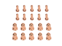 20 Piezas De Consumibles De Electrodos Y Boquillas De Plasma 52558 51311 P1.3 Latón Para Pt80 Ipt-80 Ptm-80