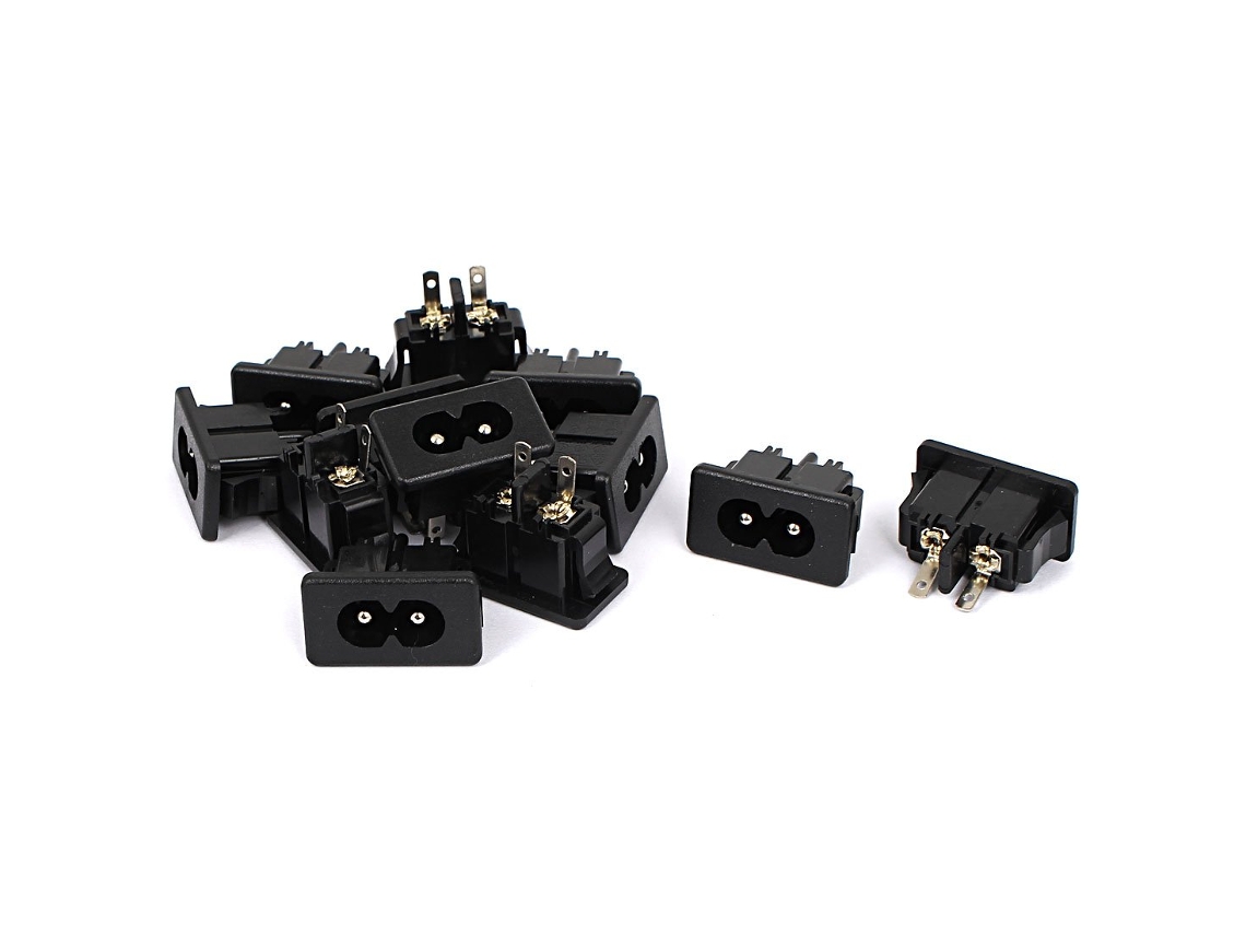 12 Piezas Ac250v Figura 8 Bloques De Terminales Tipo 2 Enchufe De Red Con Toma Iec