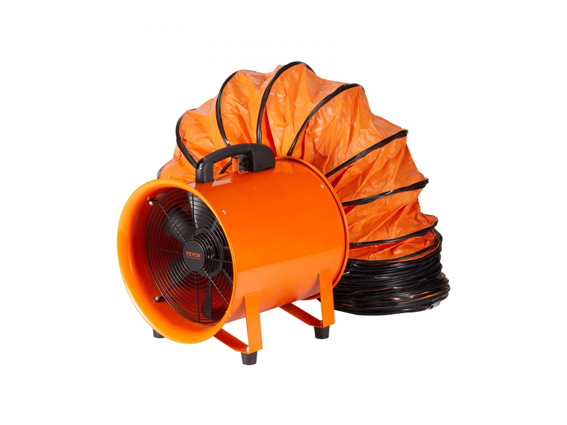 Ventilador industrial axial de 365 W con tubo de 10 m³ y caudal de 1214 l/s Tekmaquinas