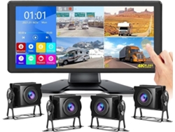 Monitor Dvr Bluetooth Con Pantalla Táctil De 10,36 Pulgadas Y 4 Pines Para Cámara De Visión Trasera.