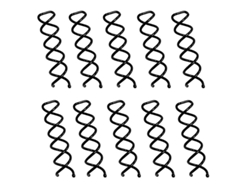10 Pinzas Para El Cabello En Espiral Con Puntas De Bola Antiarañazos Para Peinados Caseros (negro)