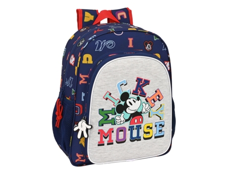 Mochila Escolar Mickey Mouse Clubhouse Solo Un Azul Marino Azul 32 x 38 x 12 cm