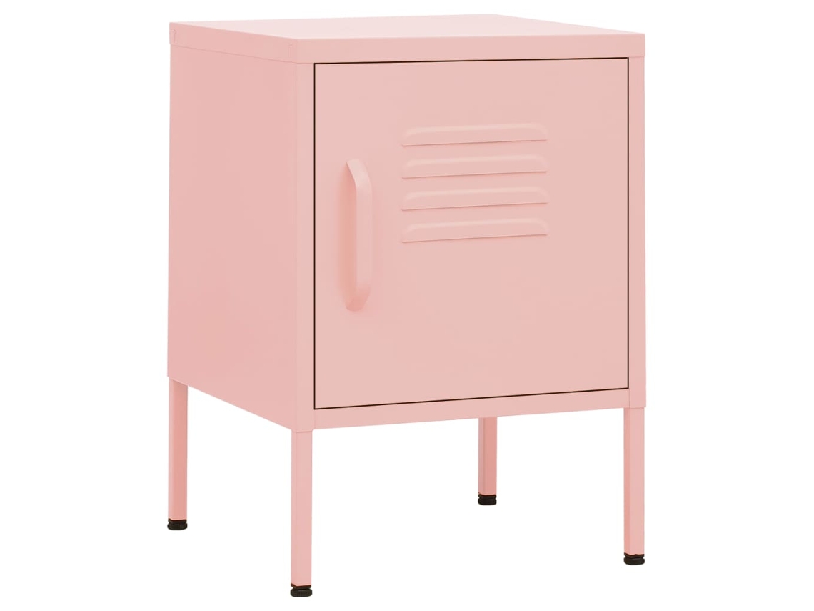 Mesita de noche 35x35x51 cm Acero rosa MAISON EXCLUSIVE