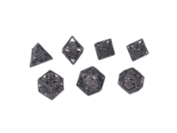 2026-set De 7 Dados Poliedros Huecos De Cobre Para Juegos De Mesa Y Rol Fiesta Navideña Adultos