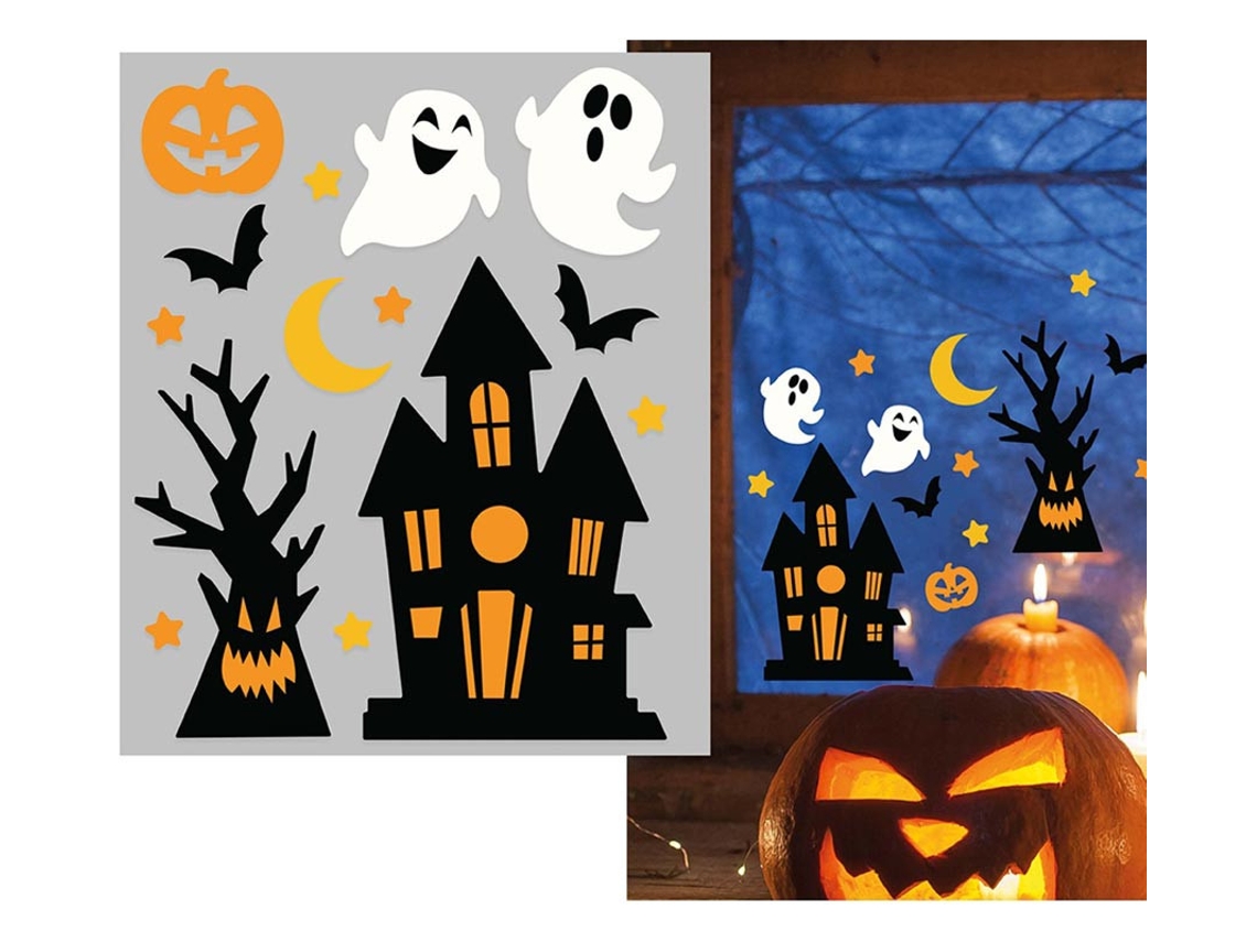 Decoración de Gel Fantasmas 20x25 cm