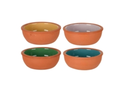 Cuenco EXCELLENT HOUSEWARE Barro Cocido Aperitivo(4 Piezas - 10,4x4,2cm)