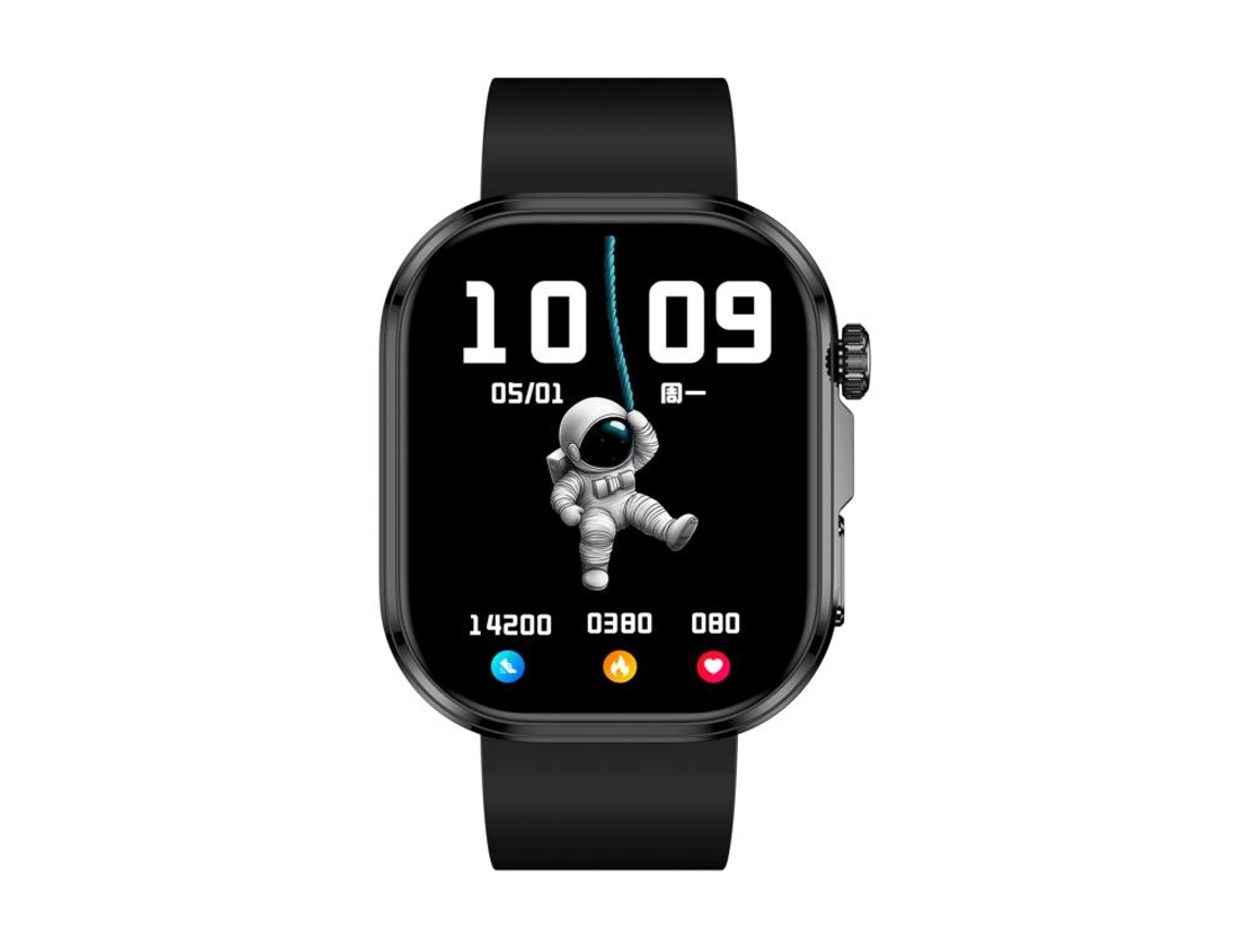 (correa De Silicona Negra) Reloj Inteligente Con Llamadas Bluetooth Y Pantalla Hd Totalmente Táctil De 1,88 Pulgadas